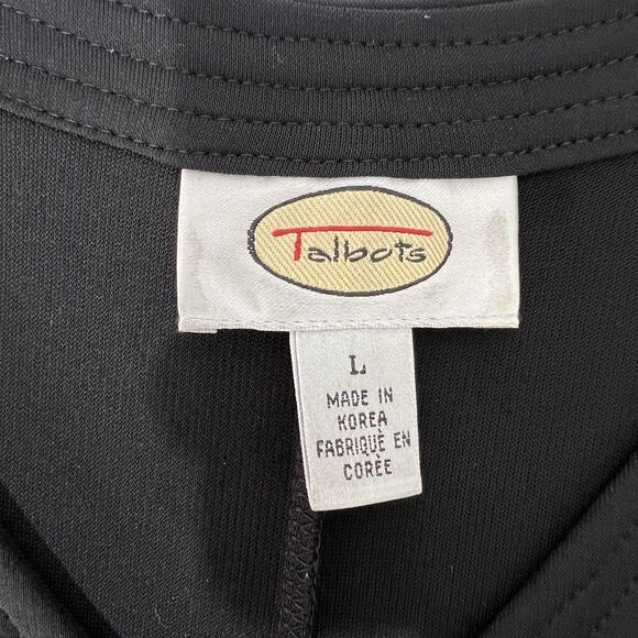 Talbots Dress Womens L Black Sheath Maxi Sleeveless Knit Closet Staple Longline - Picture 5 of 8